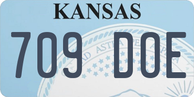 KS license plate 709DOE