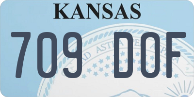 KS license plate 709DOF