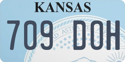 KS license plate 709DOH