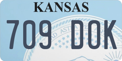 KS license plate 709DOK