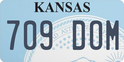 KS license plate 709DOM