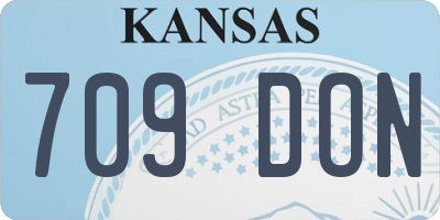 KS license plate 709DON