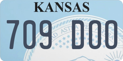 KS license plate 709DOO