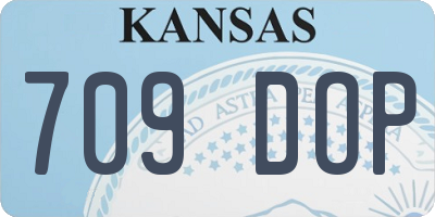 KS license plate 709DOP
