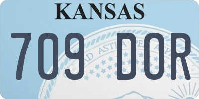 KS license plate 709DOR