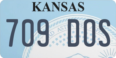 KS license plate 709DOS
