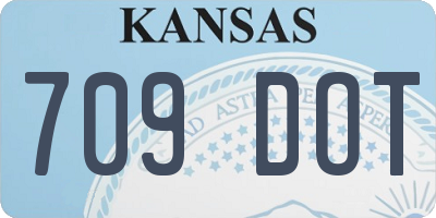 KS license plate 709DOT