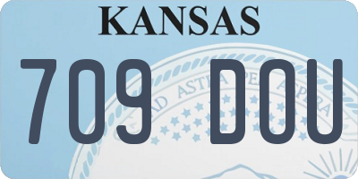 KS license plate 709DOU
