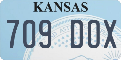 KS license plate 709DOX