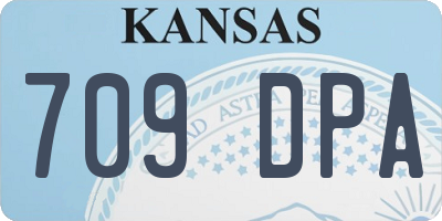 KS license plate 709DPA