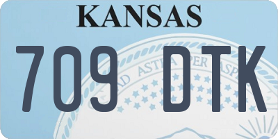 KS license plate 709DTK