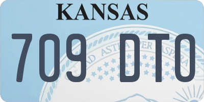 KS license plate 709DTO