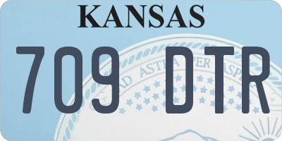 KS license plate 709DTR