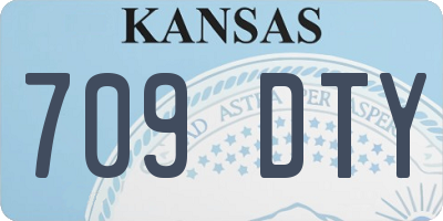 KS license plate 709DTY