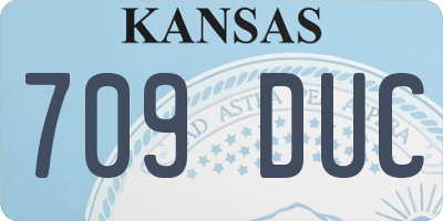 KS license plate 709DUC