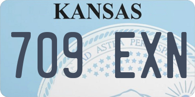 KS license plate 709EXN