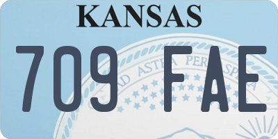 KS license plate 709FAE