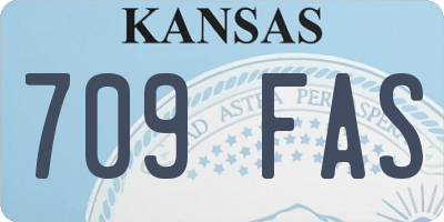 KS license plate 709FAS