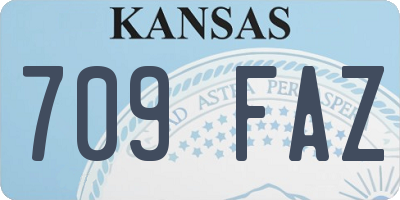 KS license plate 709FAZ