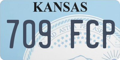 KS license plate 709FCP