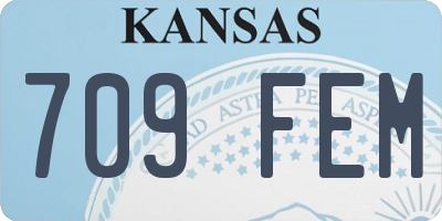 KS license plate 709FEM