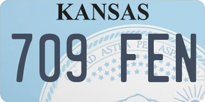 KS license plate 709FEN