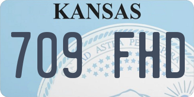 KS license plate 709FHD