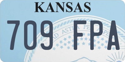 KS license plate 709FPA