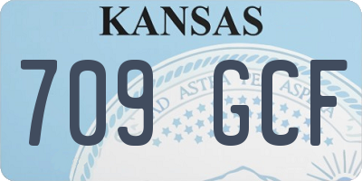 KS license plate 709GCF