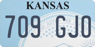 KS license plate 709GJO
