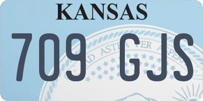 KS license plate 709GJS