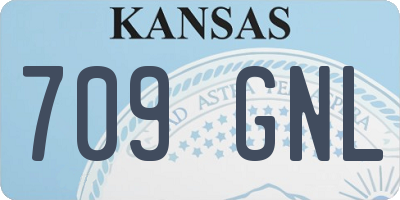 KS license plate 709GNL