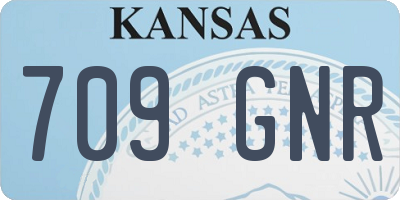 KS license plate 709GNR