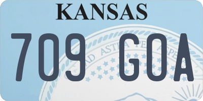 KS license plate 709GOA