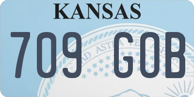KS license plate 709GOB