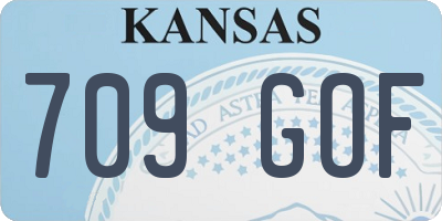 KS license plate 709GOF