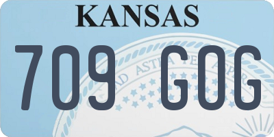 KS license plate 709GOG