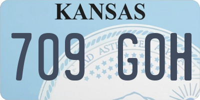KS license plate 709GOH