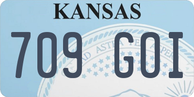 KS license plate 709GOI