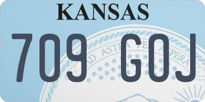 KS license plate 709GOJ
