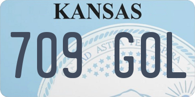 KS license plate 709GOL