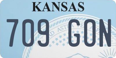 KS license plate 709GON