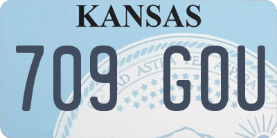 KS license plate 709GOU