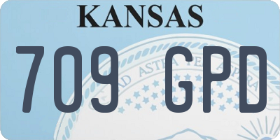 KS license plate 709GPD