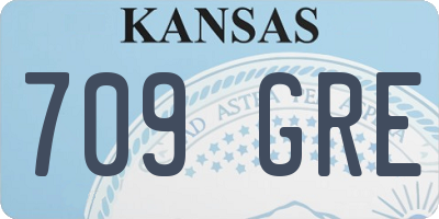 KS license plate 709GRE