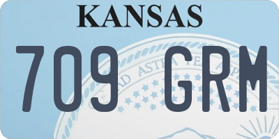 KS license plate 709GRM