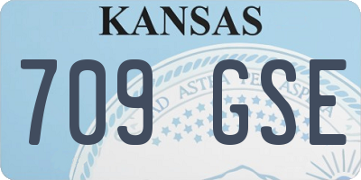 KS license plate 709GSE