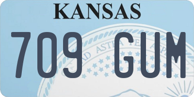 KS license plate 709GUM