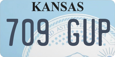 KS license plate 709GUP