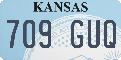 KS license plate 709GUQ